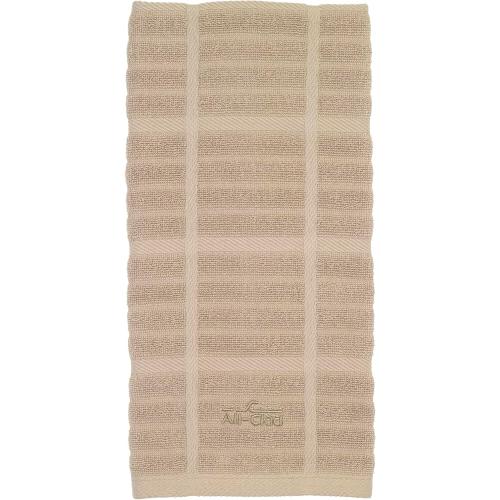 All-Clad Solid Kitchen Towel: Highly Absorbent, Super Soft Long Lasting - 100% Cotton, 17x30 Tea Towel for Cleaning & Drying Dishes, Pans, Glassware, or Countertops, (1-Pack), Cappuccino