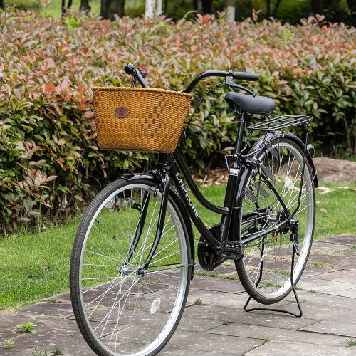 Bike Basket, Handmade Rattan Bicycle Baskets, Front Bike Baskets for Women’, Retro Style Bike Baskets for Adult Bikes
