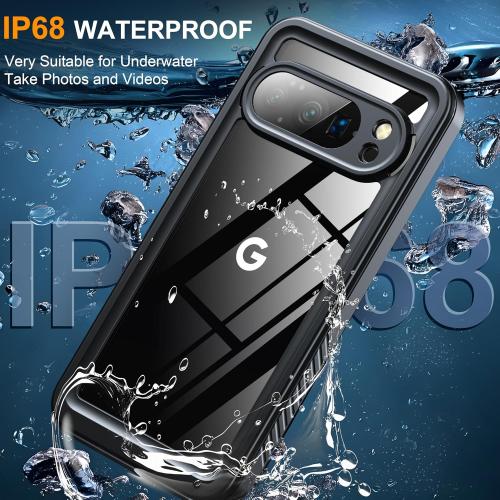 ANTSHARE for Google Pixel 10 Case IP68 Waterproof Case, Black | [Built-in Screen/Camera Protector], 360 Full Body Sealed Protective Shockproof Front and Back Cover for Pixel 10