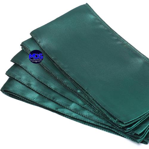 MDS Pack of 50 PCS Satin Chair Sashes Charmeuse Sateen Dining Chair Bows Ribbon Ties Back Sash for Wedding Party Birthday Home Hotel Restaurant Banquet Decoration (7 x 108 Inch, Emerald Green)