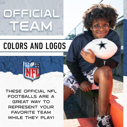 Franklin Sports NFL Autograph Football - Official Size White Panel Souvenir Football for Autographs   Signatures - NFL Team Fan Shop Memorabilia