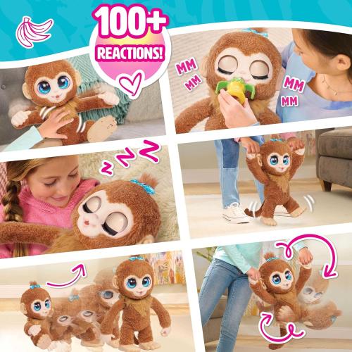 FurReal Peanut The Playful Monkey Interactive Toy, 15-inch Realistic Plush, Kids Toys for Ages 4 Up by Just Play