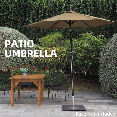 9FT Outdoor Patio Umbrella with Push Button Tilt and Crank