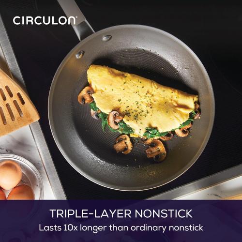 Circulon Premier Professional Hard Anodized Nonstick Cookware Induction Pots and Pans Set Nonstick, Home Essentials, 12-Piece, Bronze MISSING ACCESSORIES/PIECES