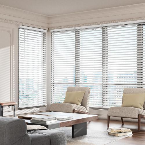 SZXIMU Window Blinds, 2 Cordless Blinds for Indoor Windows, 36 W X 64 H Room Darkening Blinds, Horizontal Blinds & Shades, Mini Window Blinds for Home Bedroom Living Room Office Kitchen, White