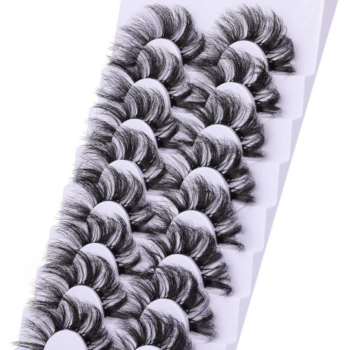 Cluster Mink Lashes Fluffy Eyelashes Long Thick Dramatic Individual Lashes Extension Wispy 6D Volume Eyelash 19-22MM zanlufly Eyelashes Pack