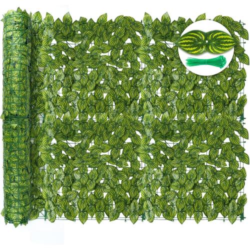 120x40 Artificial Ivy Privacy Fence Screen, Faux Greenery Backdrop Ivy Vine Leaf Hedges Wall Fence Panels Green Wall Decor for Patio, Balcony, Garden, Backyard Indoor Outdoor