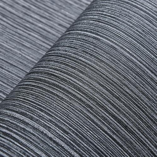 Haimin Grasscloth Wallpaper Textured 24in X 393in Fabric Contact Paper Gray Wall Paper Textured Linen Wallpaper Peel and Stick Self-Adhesive Thick Vinyl Embossed Film Wallpaper (Gray)