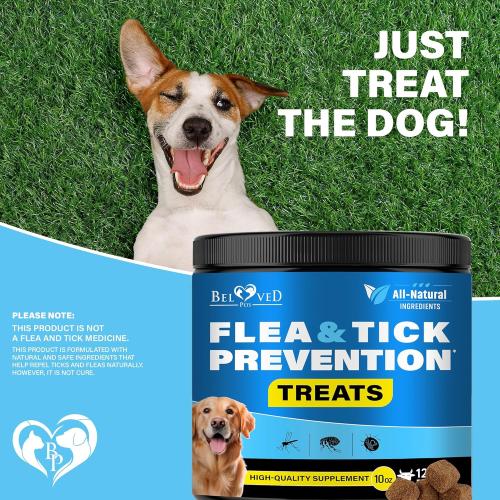 Flea and Tick Prevention Chewable Pills for Dogs and Cats - Revolution Oral Flea Treatment for Pets - Pest Control & Natural Defense - Chewables Small Tablets Made in USA (Beef)