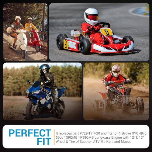 BlueStars Durable 729-17.7-30 Racing CVT Drive Belt - Compatible with 125cc 150cc GY6 157QMJ 152QMI Long-case Engine Scooter, ATV, Go Kart, Moped - Compatible with Baja, Jonway, Roketa, Sunl, Tank