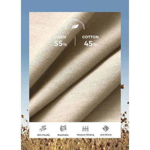 Size 30-32 Willit Men's Linen Pants Casual Linen Dress Pants Beach Summer Lightweight Trousers