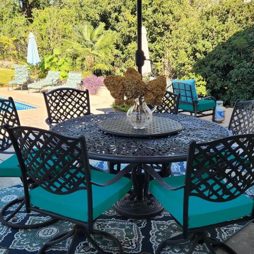 Sqodok Patio Cushion Covers, Waterproof Outdoor Cushion Covers Replacement, Patio Cushion Seat Slicovers for Sectional Sofa, Chair, Outdoor Wicker Patio Sofa