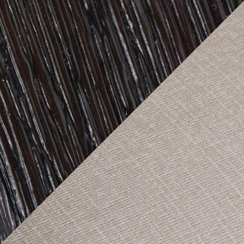 LumiSource Gemma Upholstered Contemporary Swivel Accent Chair in Espresso Wood and Fabric, Living Room Upholstered Accent Swivel Chair (Sand)