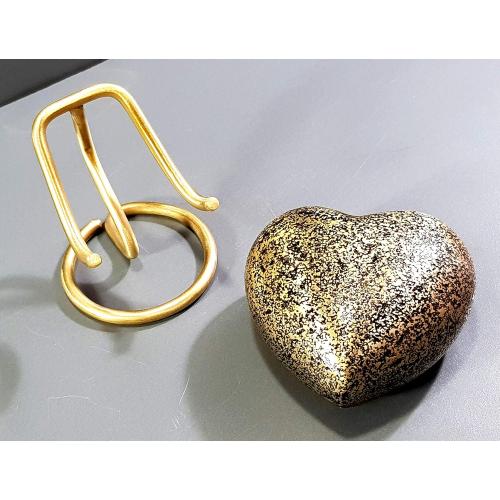 Esplanade Heart Shape Cremation Urn Memorial Container Jar Pot | Metal Urns | Memorial Keepsake Urns