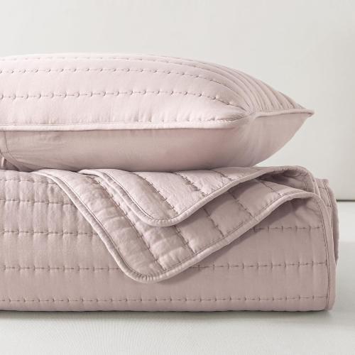 ROARINGWILD Pink Twin Size Quilt Bedding Sets with Pillow Shams, Full Lightweight Soft Bedspread Coverlet, Quilted Blanket Thin Comforter Bed Cover for All Season, 3 Pieces, 68 x 90 inches