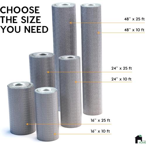 EconoHome Reflective Insulation - 16in x 10ft, 3mm Foam Core, Aluminum Heat Shield - Light Reflective Insulation for Weatherproofing, Condensation, Sound