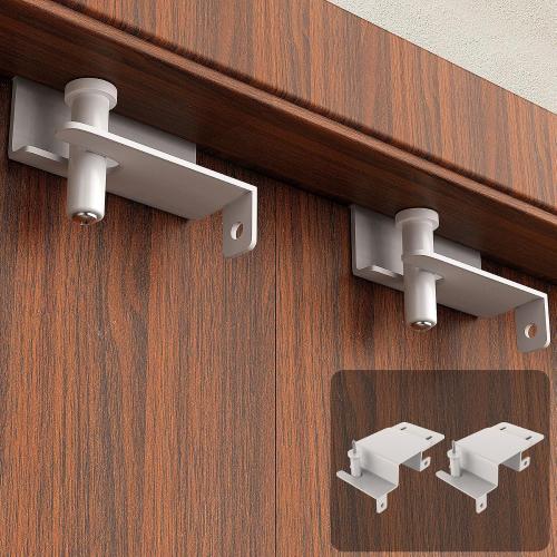 Adjustable Child Safety Door Top Lock with Ergonomic Grip, 2MM Thick Solid Steel Child Proof Door Top Lock for Interior Exterior Doors Easy Sliding Lock Unlock from Both Sides for Kids Safety