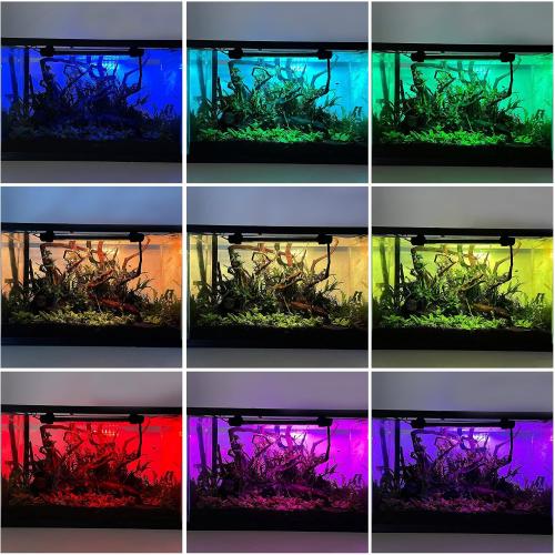 NICREW LED Aquarium Light, 7 Inches Submersible Fish Tank Light, Waterproof Underwater Light with Multicolor Option
