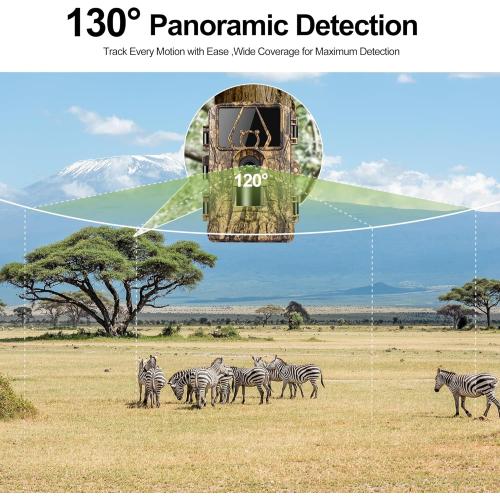 Trail Camera WiFi 8K 64MP with 32GB Card, No Glow Night Vision Motion Activated Waterproof Game Camera, Fast 0.05s Trigger APP Control for Hunting Deer (32, GB)