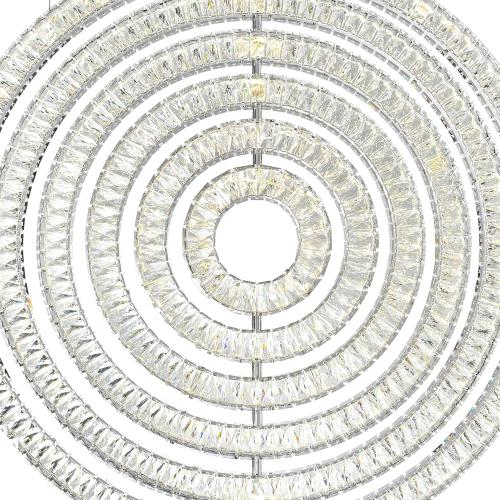 CWI Lighting Celina Contemporary Metal LED Fixture Chandelier in Chrome