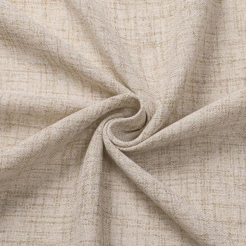 Tollpiz Short Linen Curtains Bedroom Rod Pocket Semi Sheer Curtain Burlap Light Filtering Thick Linen Drapes for Living Room, 38 x 45 inches Long, Natural, Set of 2 Panels
