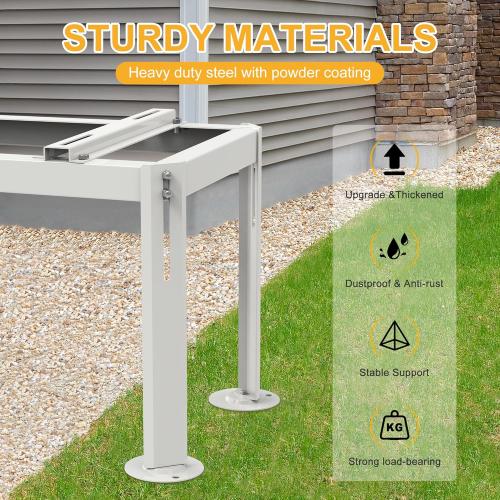 Mini Split Stand, Heavy Duty Ground Stand for 9,000-12,000 BTU Ductless Mini Split Mounting Stand 400LBS Load Capacity Anti-vibration AC Stand