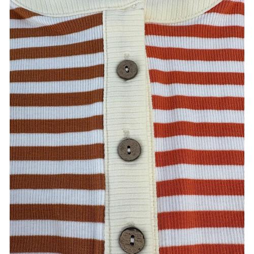 Size M CHARTOU Loose Striped Wide Leg Jumpsuit for Women Summer Romper Flowy Pants Comfy Sleeveless Button Baggy Overalls