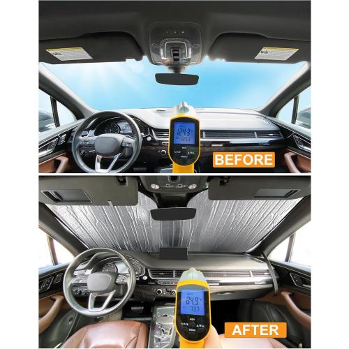 YelloPro Custom Fit Reflective Front Windshield Sunshade for 2022 2023 2024 2025 2026 Hyundai Tucson, Hybrid, SUV, Sun Protection UV Reflector Accessories [Made in USA]