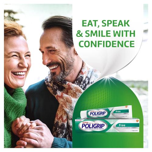 2 pack......Super Poligrip Additive Free - Zinc Free Denture and Partials Adhesive Cream - 2.4oz