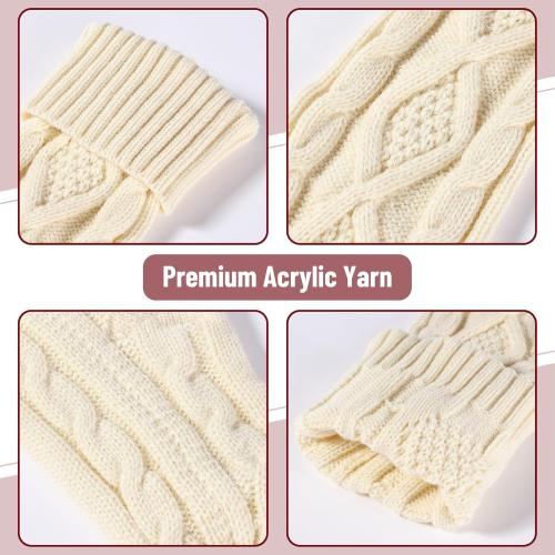 Mr. Pen- Christmas Stockings, 4 Pack, 18 Cream Stockings Christmas, Stockings for Christmas, Stocking Christmas, Cream Knit Stockings Christmas Stocking, Cream Christmas Stockings