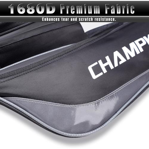 CHAMPKEY Premium Sunday Bag with Stand and Strap - Professional Pitch and Putt Lightweight Golf Bag for The Driving Range, Par 3 and Executive Courses (Black)