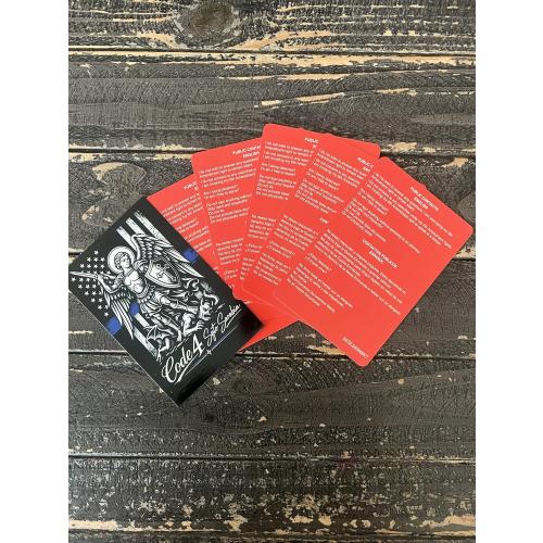5 Pack Bilingual Red Cards with St. Michael Archangel Decal - English and Spanish Reference Cards for Residential Encounters, Traffic Stops and Public Contacts‼️missing 2‼️