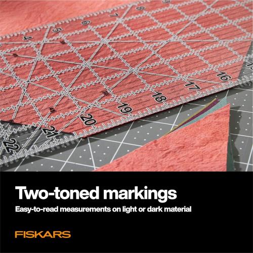 Fiskars Sewing Ruler (6x 24) - Sewing and Quilting Ruler with Gridlines - Arts and Craft Supplies - Clear/Black