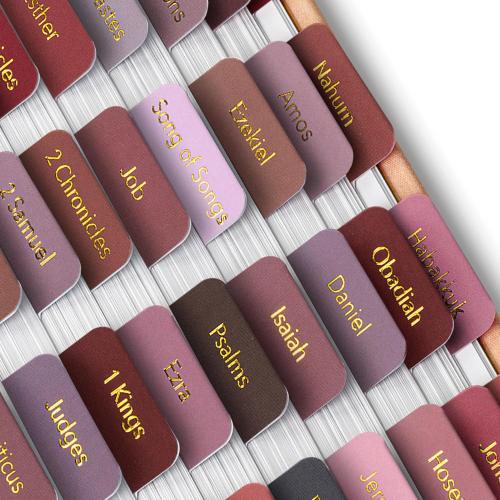 Mr. Pen- Bible Tabs, 75 pcs, Earth Tone, Gold Foil Embossed Lettering