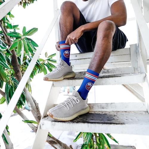 Size Y For Bare Feet Kids' 4 Stripe Deuce Crew NHL