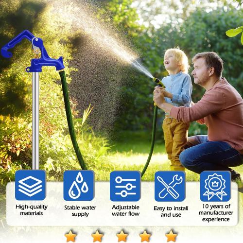 Frost Proof Yard Hydrant,4.25ft Frost Free Outdoor Faucet,Freeze Proof Outdoor Faucet 3/4 Pipe Connection,Frost Free Hydrant for Yard Garden Farm Pasture Irrigation,24 Bury Depth No Lead Hydrant