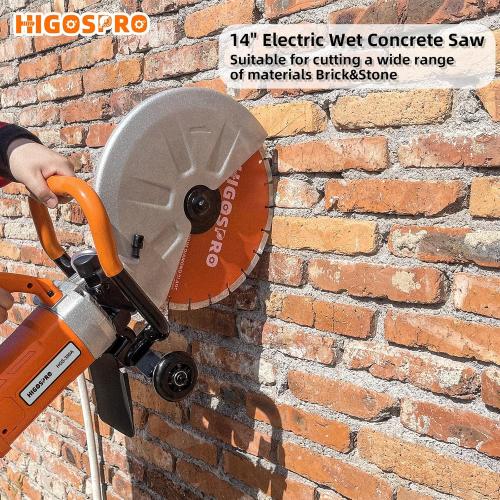 14-Inch Electric Concrete Saw 3000W, 110V Cut-Off Saw with Diamond Blade, 4.8 Max Cutting Depth, Heavy-Duty Cement Grinder for Asphalt, Brick, Stone