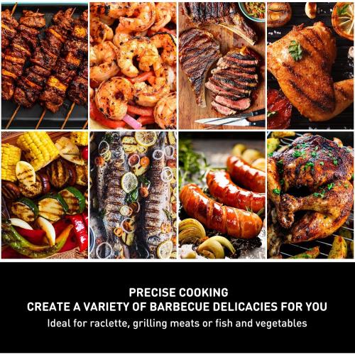 Electric Grill, Techwood Outdoor Electric BBQ Grill, Portable1600W Tabletop Grill for Party, Patio & Backyard Use, Black