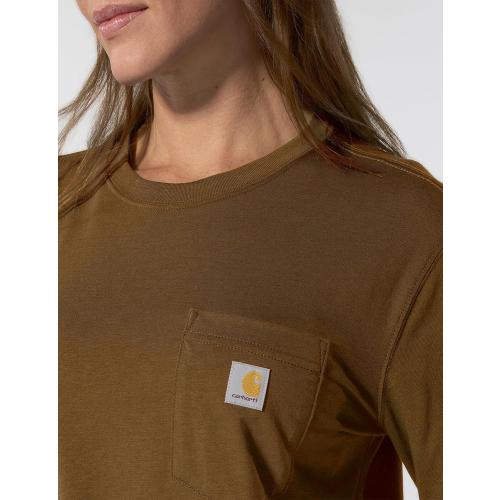 XXL Carhartt Women's Tencel Fiber Series Loose Fit Long-Sleeve Pocket T-Shirt