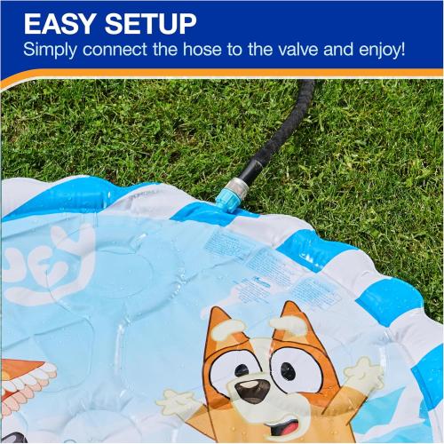 SwimWays Bluey Splash Mat, Kids Splash Pad, Outdoor Toys, Bluey Party Supplies and Water Toys for Kids Ages 1 & Up