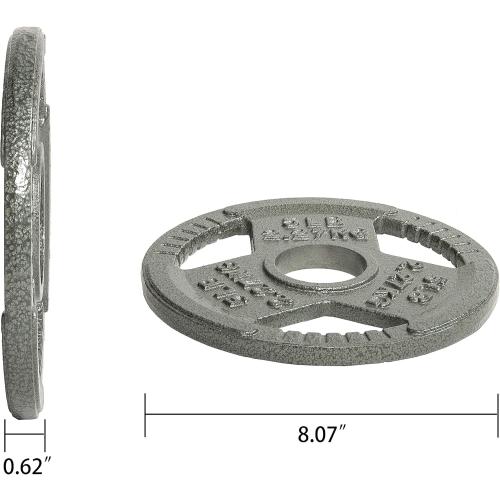 4 PACK Fitvids Olympic 2-Inch Cast Iron Barbell Set, Including 255 Pounds Weight Plates Set with 7FT Olympic Bar (300 Pounds Total), Multiple Packages