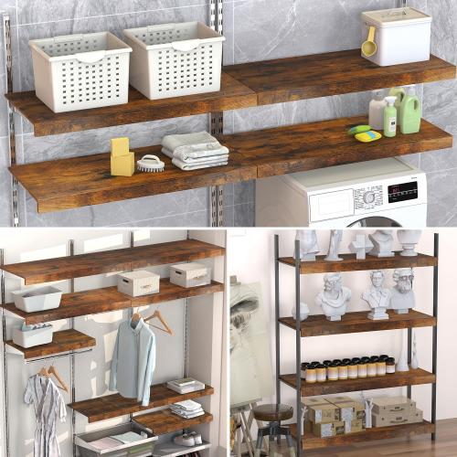 MyLifeUNIT Wire Shelf Covers, 4 PCS Wood Wire Rack Covers for Pantry, Closet, Laundry Room (35.8 W x 16 D)