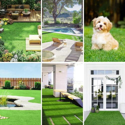 Artificial Grass Rug, 48 x 36 Fake Grass Mat for Dogs, Washable Dog Potty Training Grass Pee Pads with Drainage Holes, Large Green Turf Rugs for Patio, Outdoor, Indoor