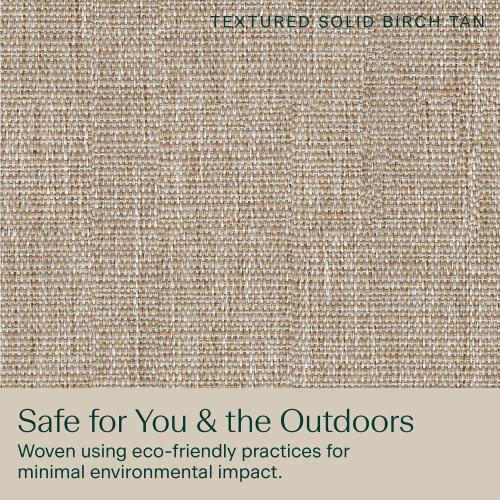 Honeycomb Outdoor Chaise Lounge Cushion for Patio Furniture, Water & Fade Resistant, Removable Cover, 21.5 x 70, Heritage Textured Solid Birch Tan