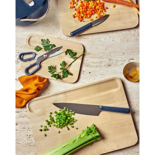 Caraway 5 Piece Knife Set - Premium German Steel Blade Kitchen Knives - Ergonomic Handles - No Microplastics - Navy