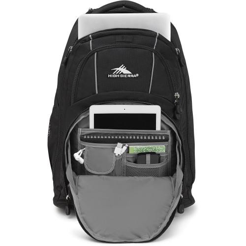 High Sierra Freewheel Wheeled Laptop Backpack, Black, One Size