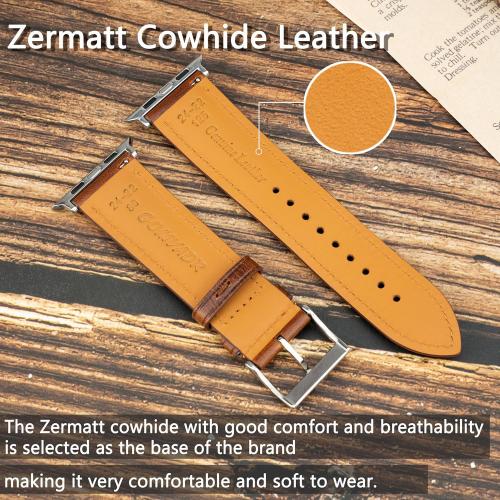 Vintage Leather Bands Compatible with Apple Watch Band 38mm 40mm 41mm 42mm 44mm 45mm 49mm,Wax Oil-tanned Leather Strap for Men Women iWatch Ultra 2/1 SE SE2 Series 9 8 7 6 5 4 3 2 1