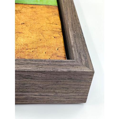 Solid Wood Grain Pattern Floating Frame for 16x20 Artwork Canvas, 7/8 Deep & 1/8“ Space Around For Canvas Painting,Real Solid Wood Canvas Floator Frame 1-Pack