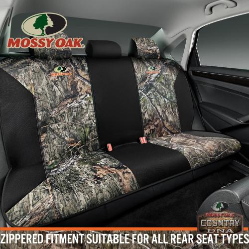 Mossy Oak Low Back Camo Full Size Bench Seat Covers, Universial Fit, Fit Most Rear Seats - Made with Premium Rip-Stop Oxford Fabric - Official Licensed Product