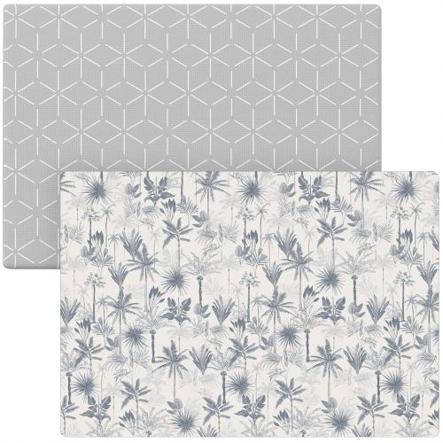 Baby Play Mat for Infants | One-Piece Reversible Foam Floor Mat | Large | Eco-Friendly | Extra Soft | Thick | Non-Toxic | Toddlers | Kids (Denim Jungle/Gray Storm, Large)